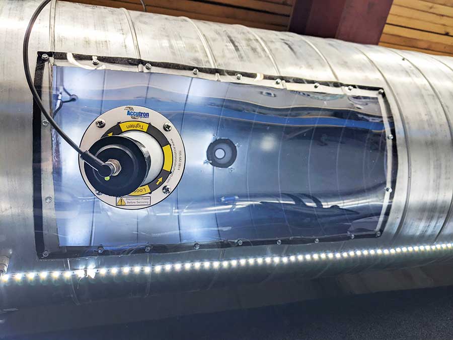 Airflow Sensors in the Wind Tunnel Test Chamber