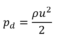 dynamic pressure formula to measure airflow velocity