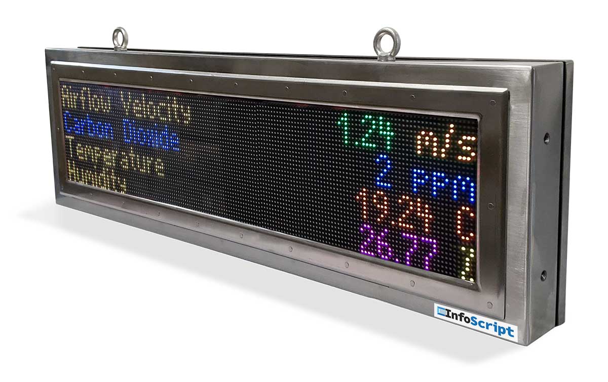 InfoScript industrial LED display
